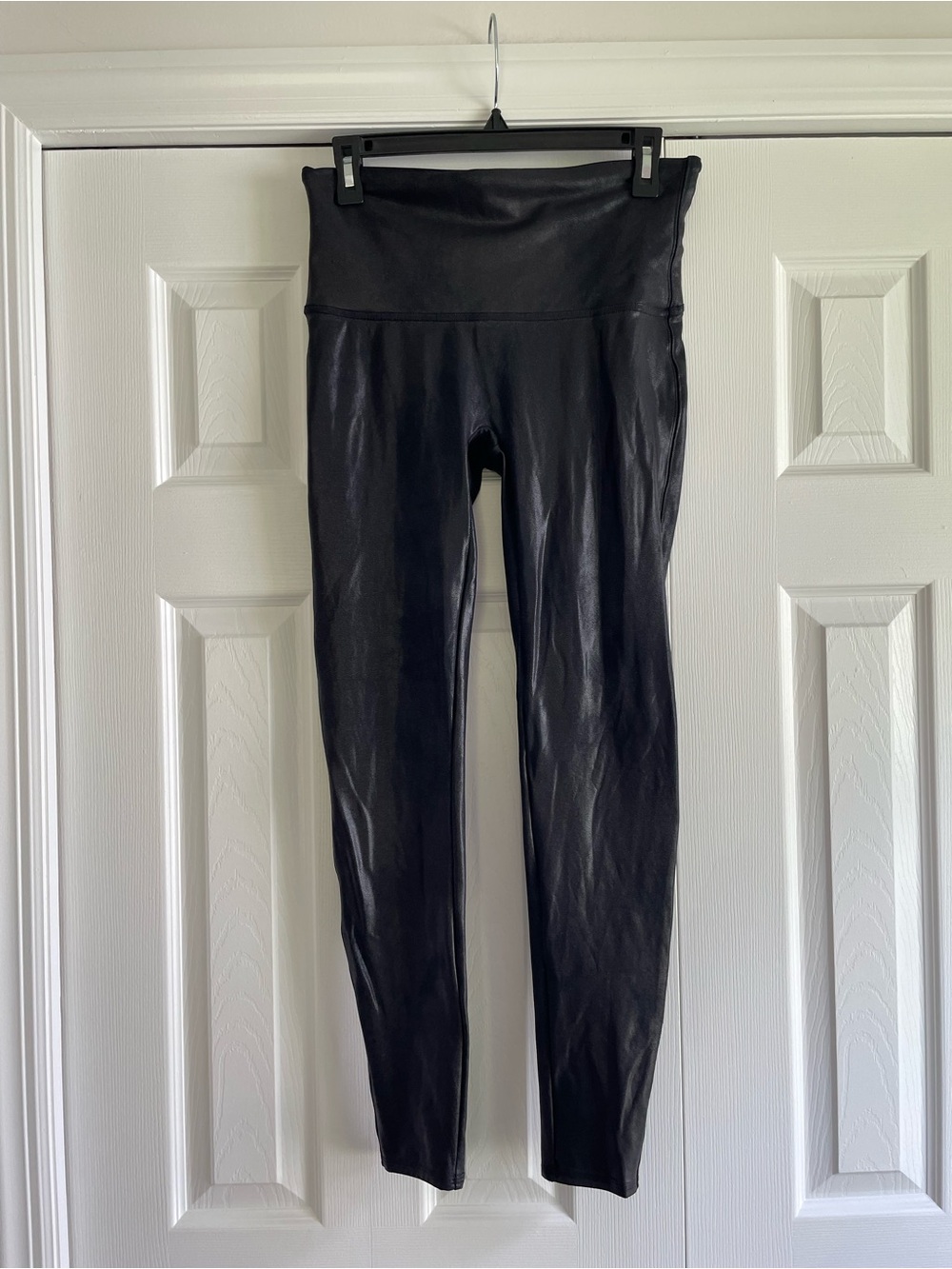 SPANX Black Faux Leather Leggings